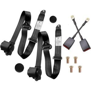 2PK 3 pt Pads Adjust Retract Straps Universal Replace for Golf Cart Go Kart UTV